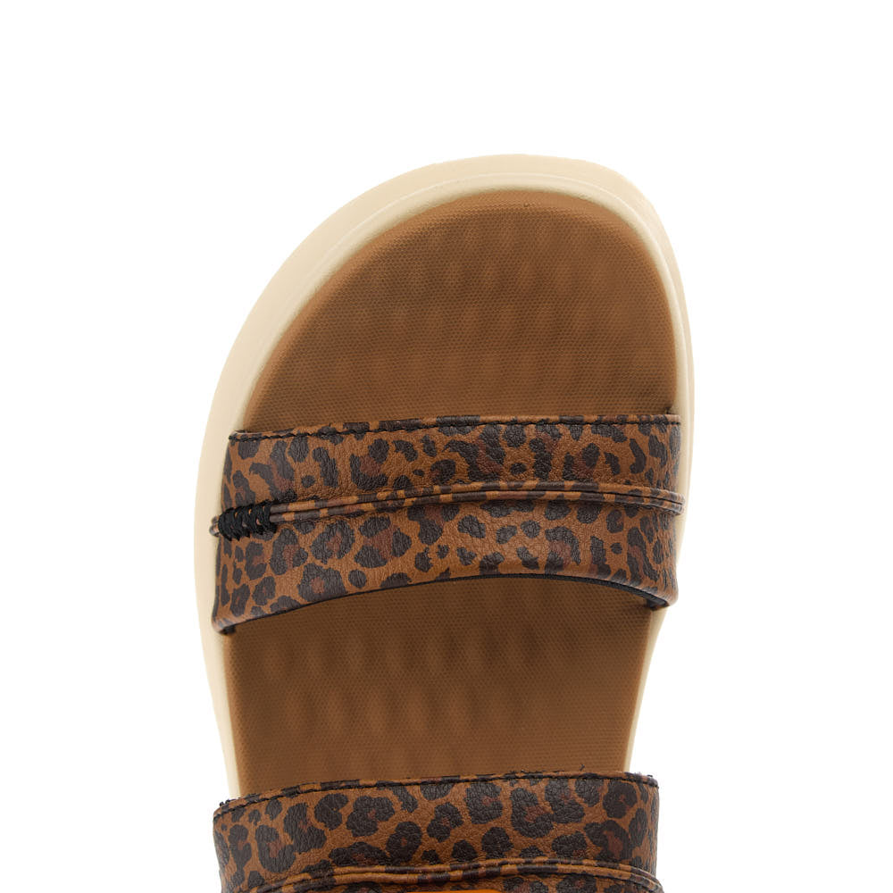 Hey Dude Women's Austin Slide Classic Tan Leopard Sandal
