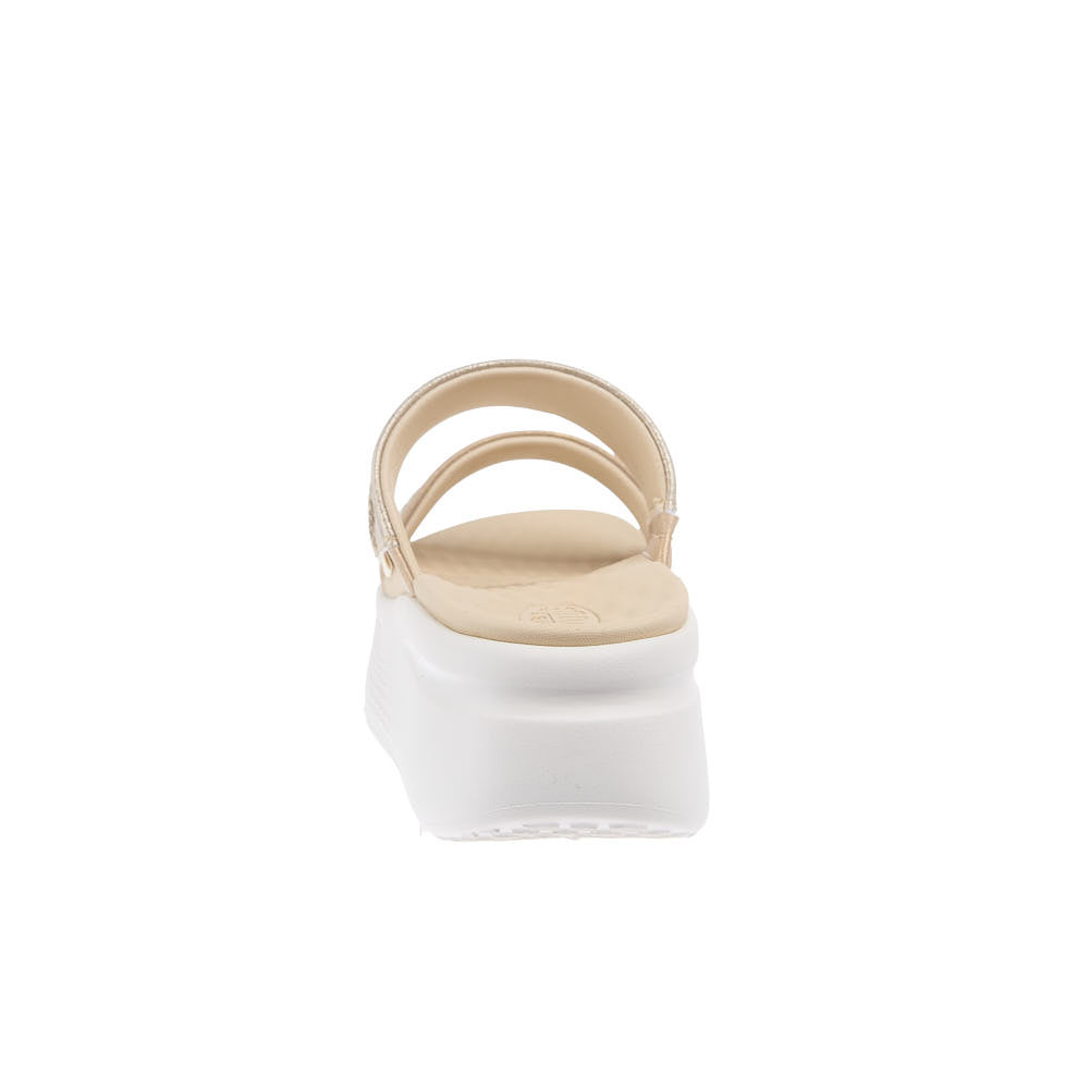Hey Dude Women's Austin Classic Champagne Metallic Slide