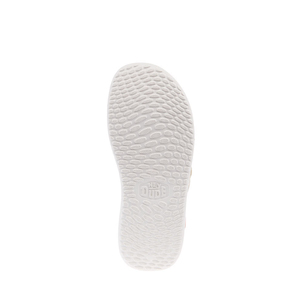 Hey Dude Women's Austin Classic Champagne Metallic Slide