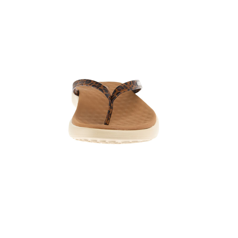 Hey Dude Women's Tan Leopard Maui Breez Flip Flop