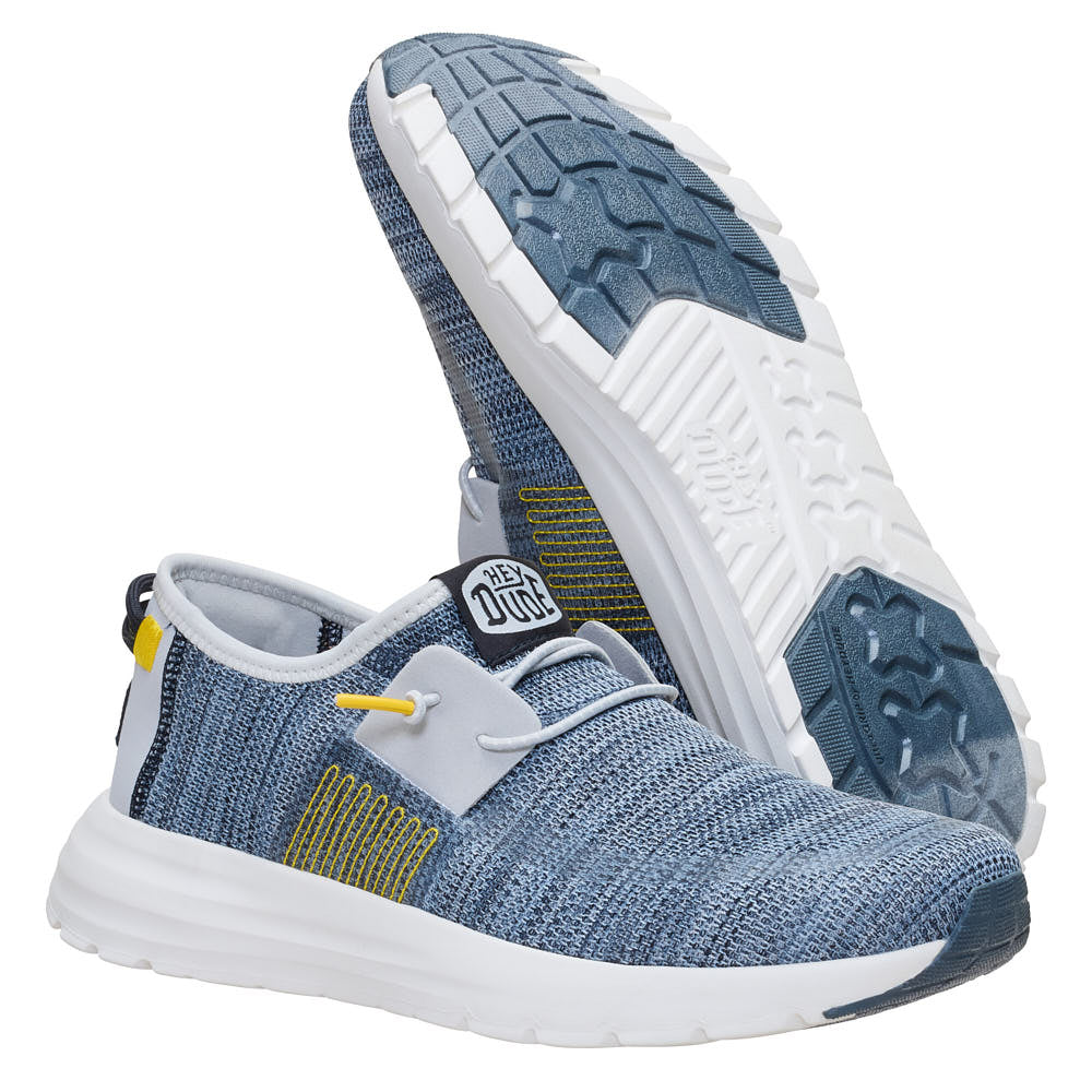 Hey Dude Men's Sirocco Stretch Sox Dark Navy/Multi Tennis Shoe