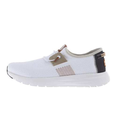 Hey Dude Men's Sirocco Stretch Sox White Casual Shoe