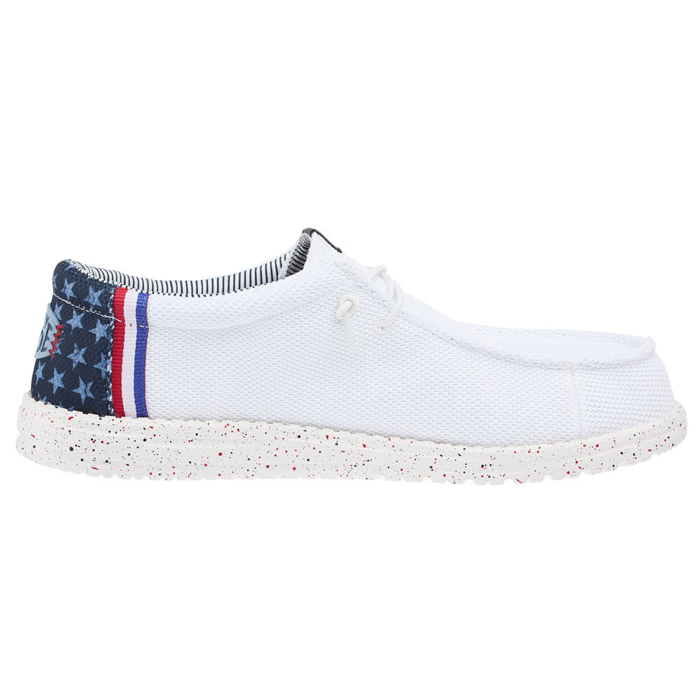 Hey Dude Men's Wally Americana Mesh White Casual