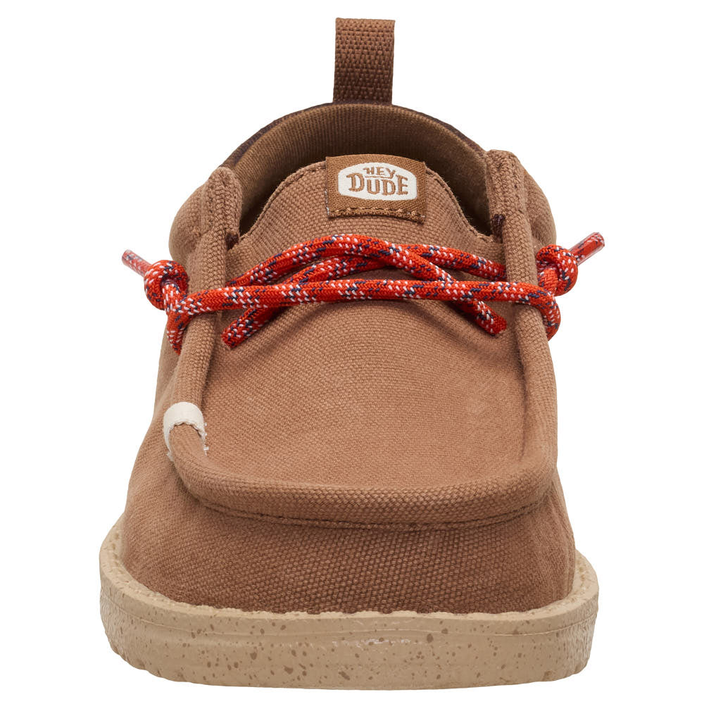 Hey Dude Kid's Wally Funk Brown Plaid Casual Shoe