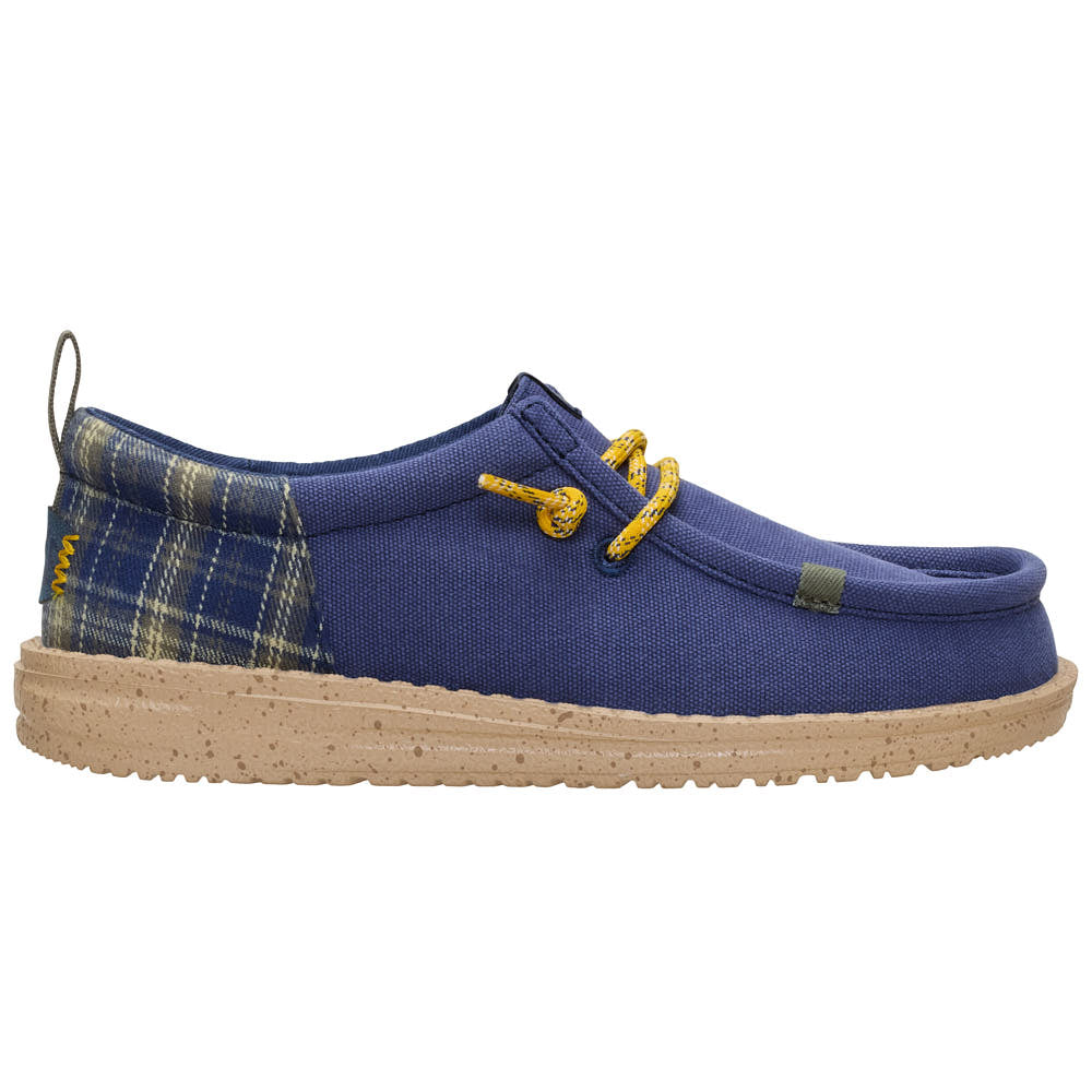 Hey Dude Kid's Wally Funk Navy Plaid