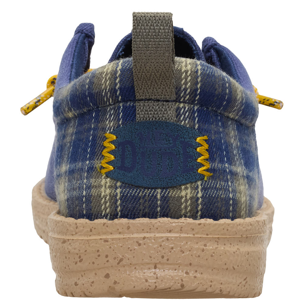 Hey Dude Kid's Wally Funk Navy Plaid