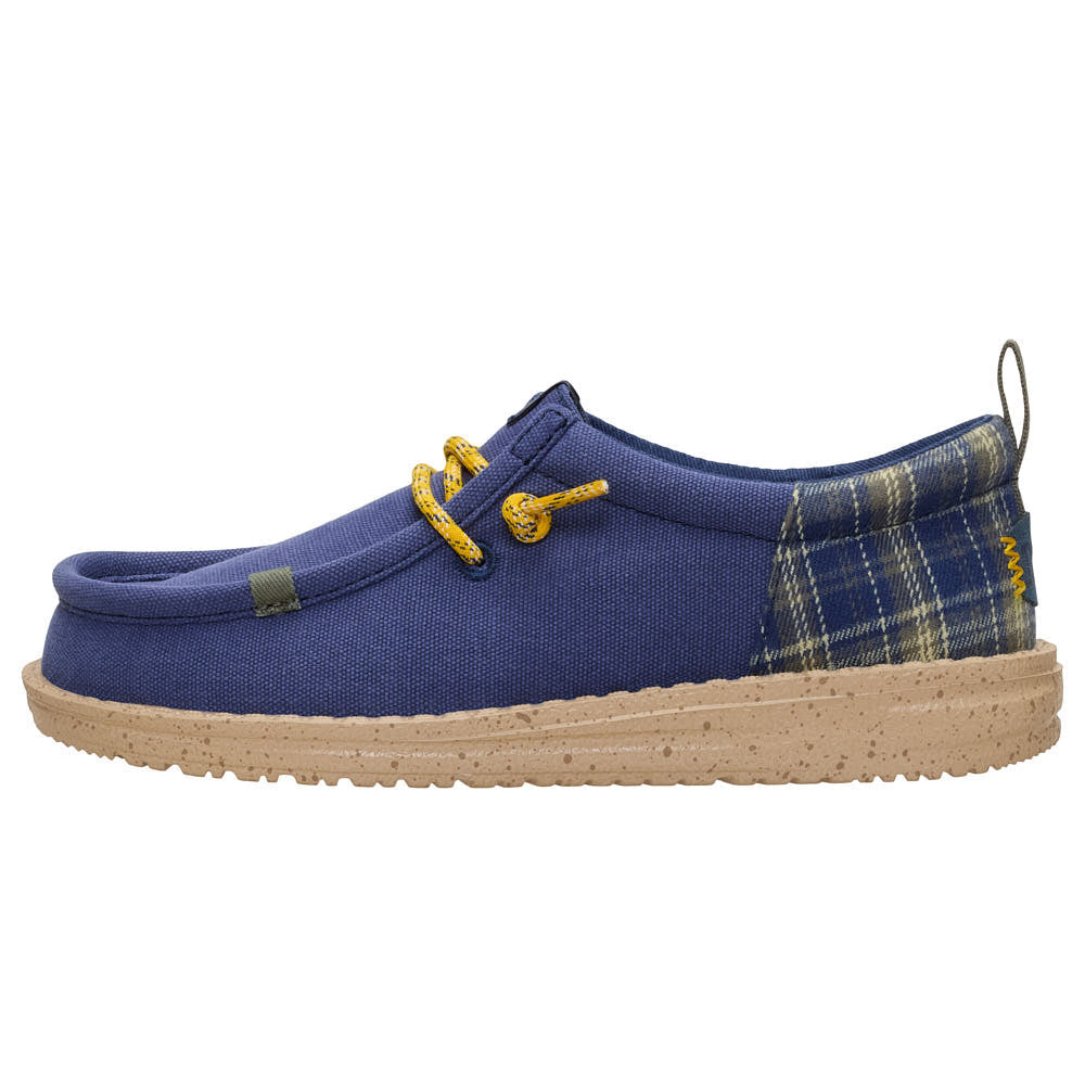 Hey Dude Kid's Wally Funk Navy Plaid