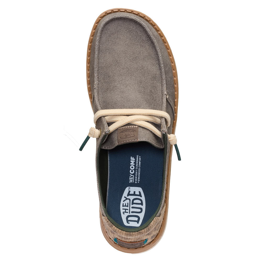 Hey Dude Women's Wendy Workwear Leo Dark Olive Casual