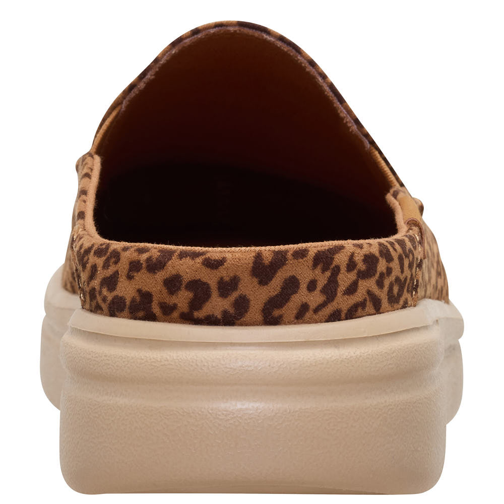 Hey Dude Women's Aspen Slip Tan Leopard Casual