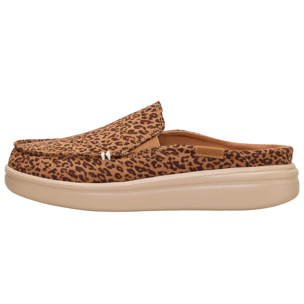 Hey Dude Women's Aspen Slip Tan Leopard Casual