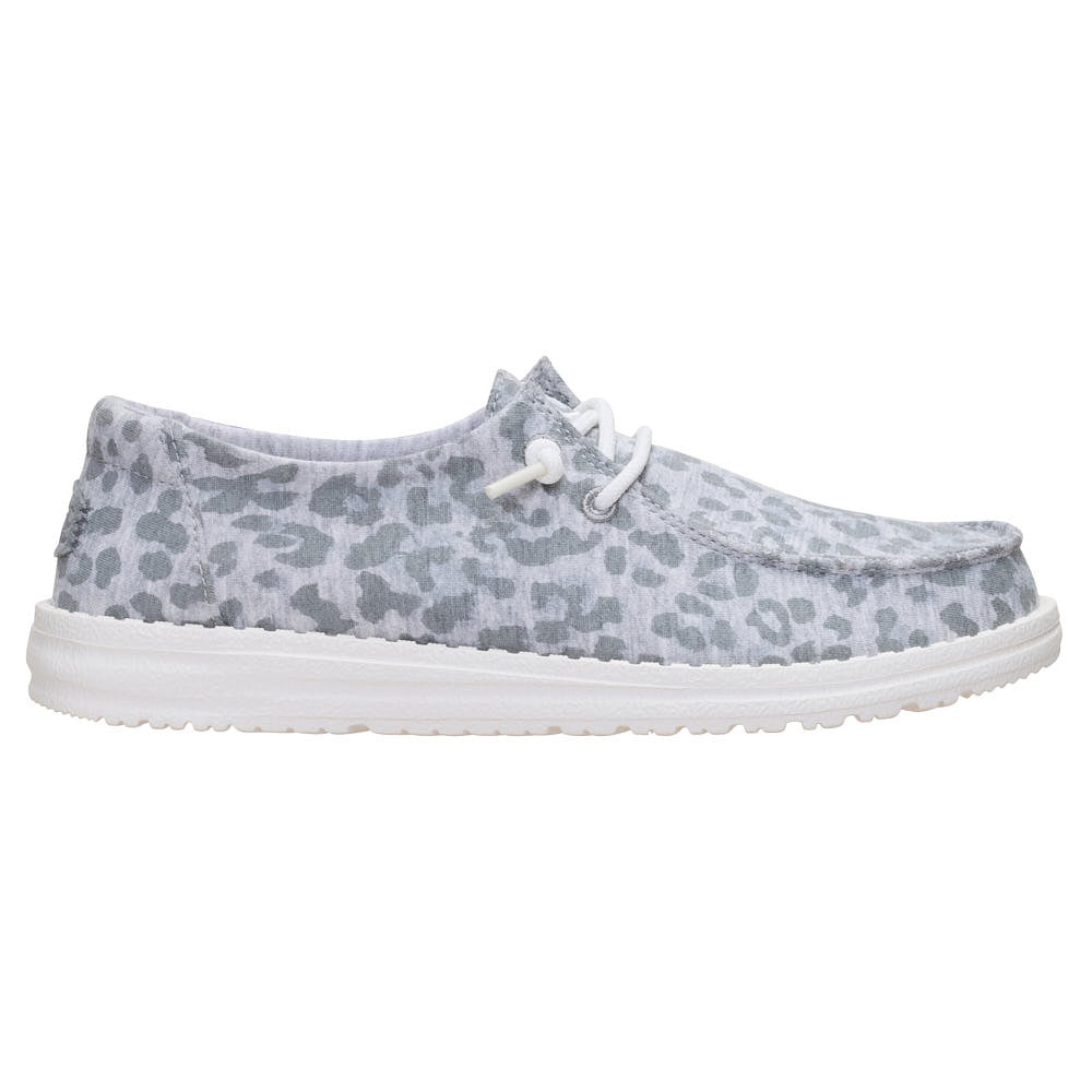 Hey Dude Women's Wendy Stretch Jersey Leopard Grey Casual
