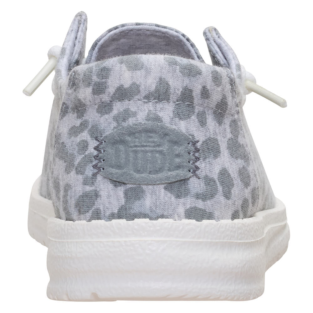 Hey Dude Women's Wendy Stretch Jersey Leopard Grey Casual
