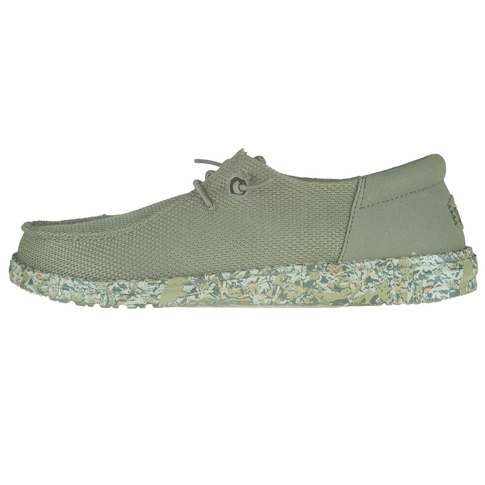 Hey Dude Women's Wendy Funk Mesh Field Camo Dark Olive Casual