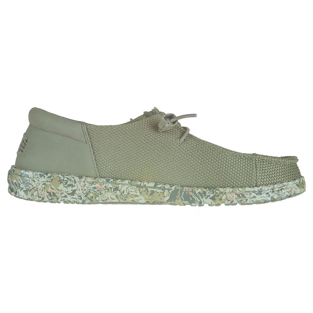 Hey Dude Women's Wendy Funk Mesh Field Camo Dark Olive Casual