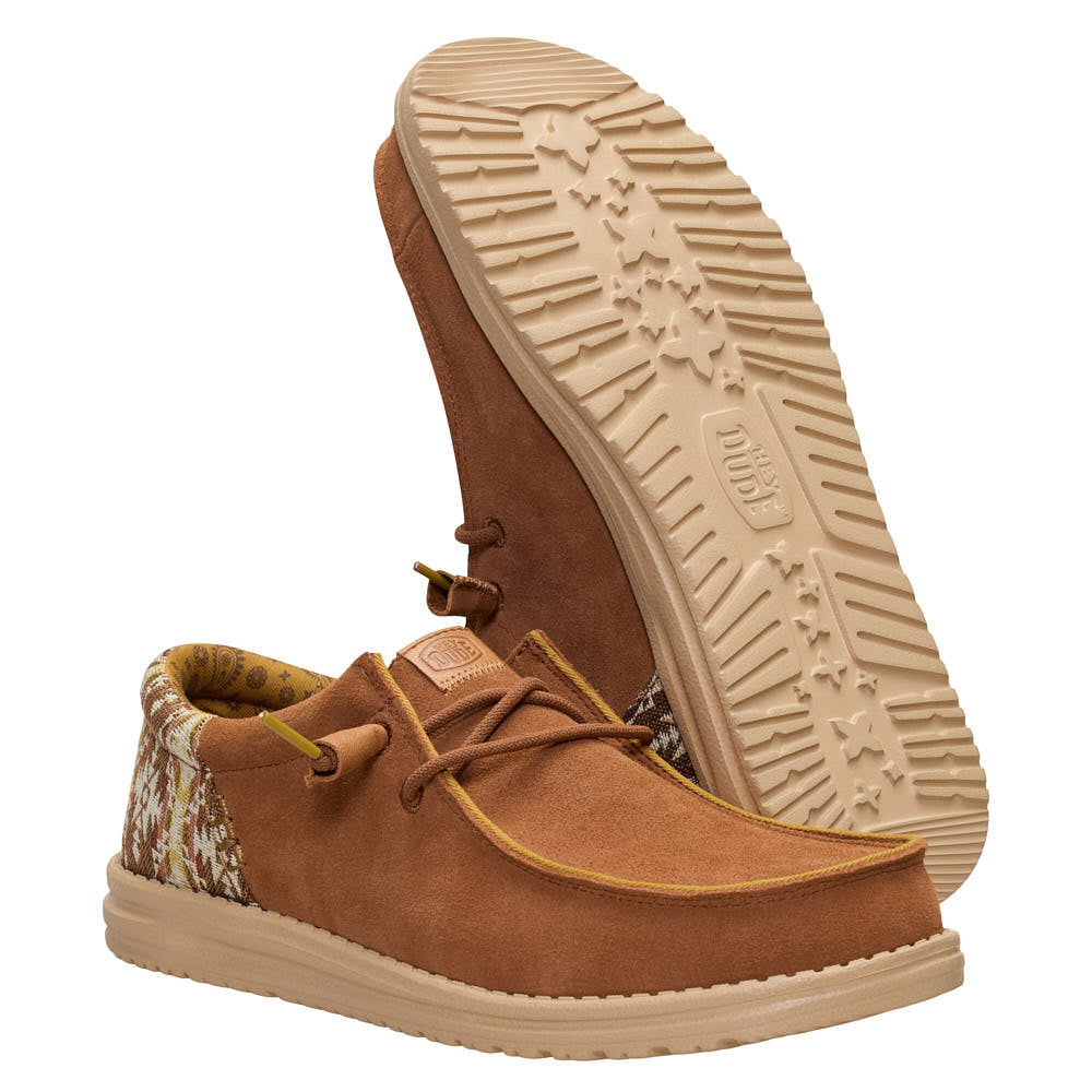Hey Dude Men's Wally Funk Teton Brown Suede Casual