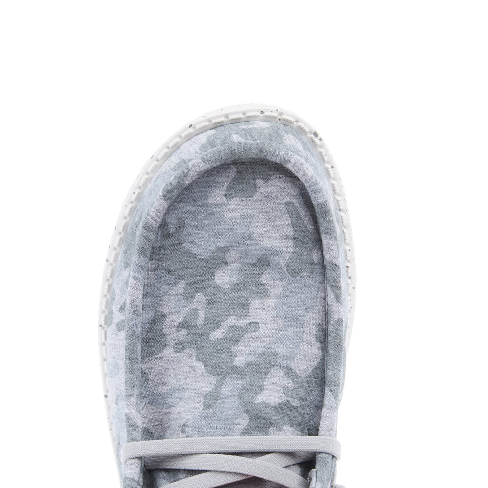Hey Dude Men's Wally Stretch Jersey Light Grey Camo