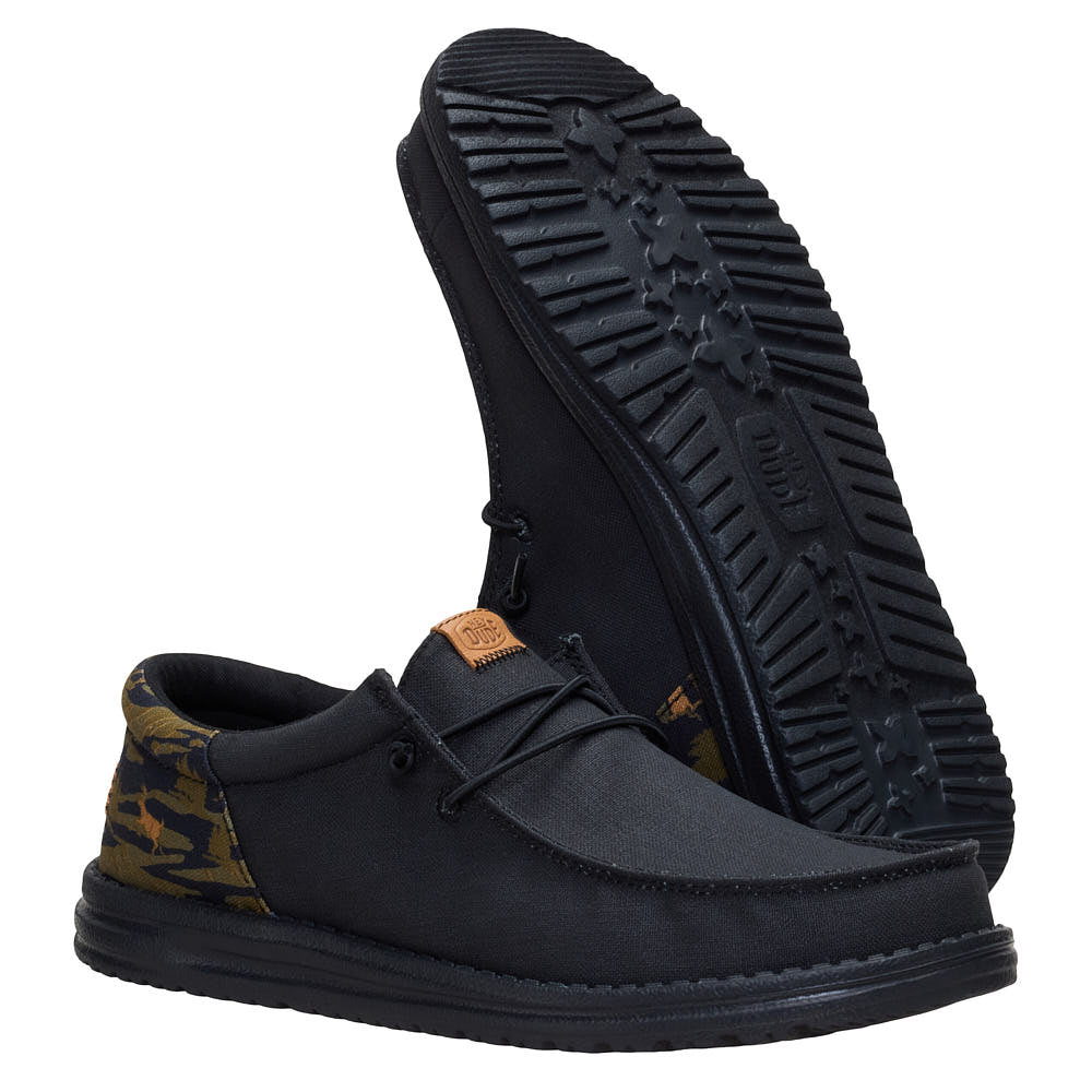 Hey Dude Men's Wally Funk Outdoor Camo Black Casual