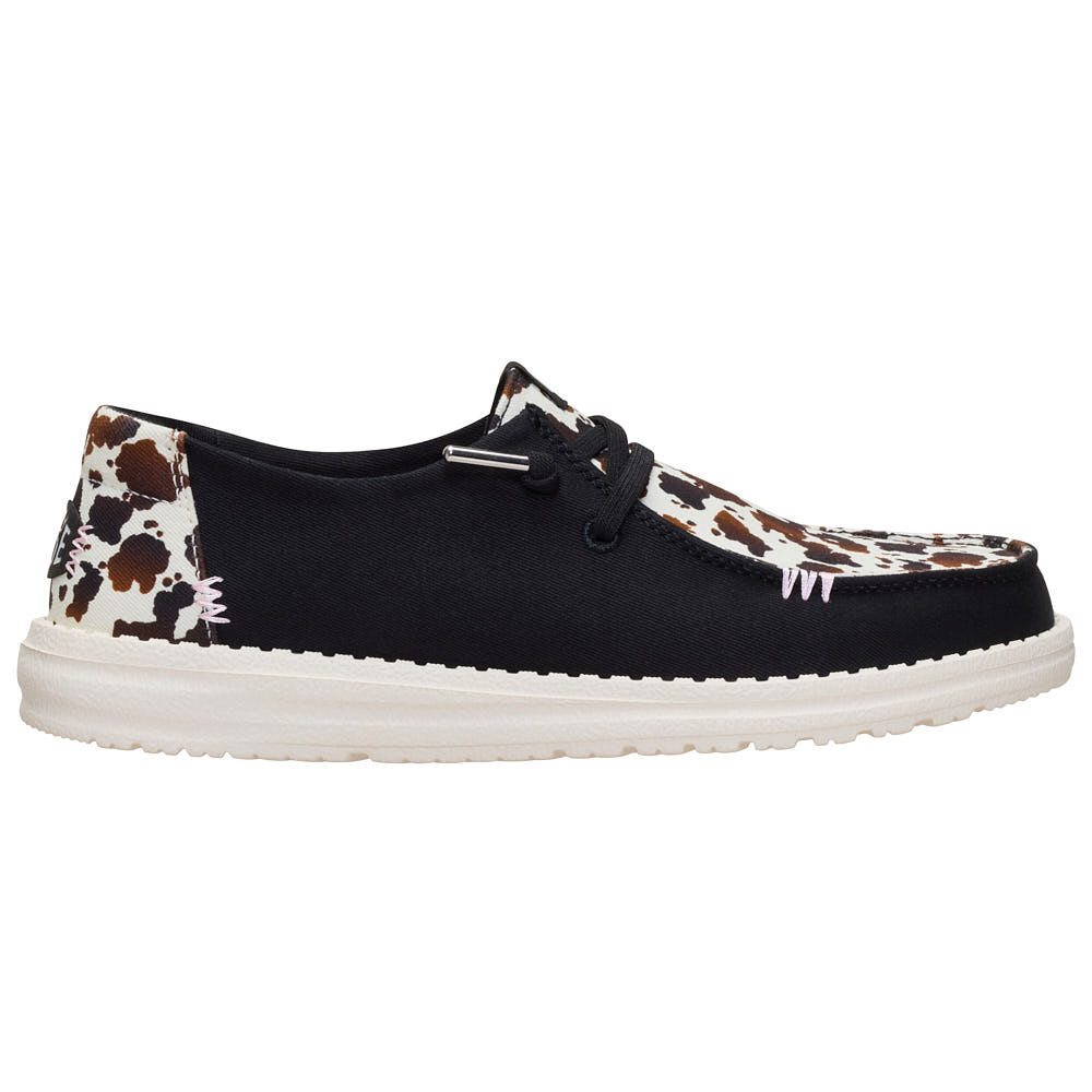 Hey Dude Women's Wendy Spotted Cow Black Casual