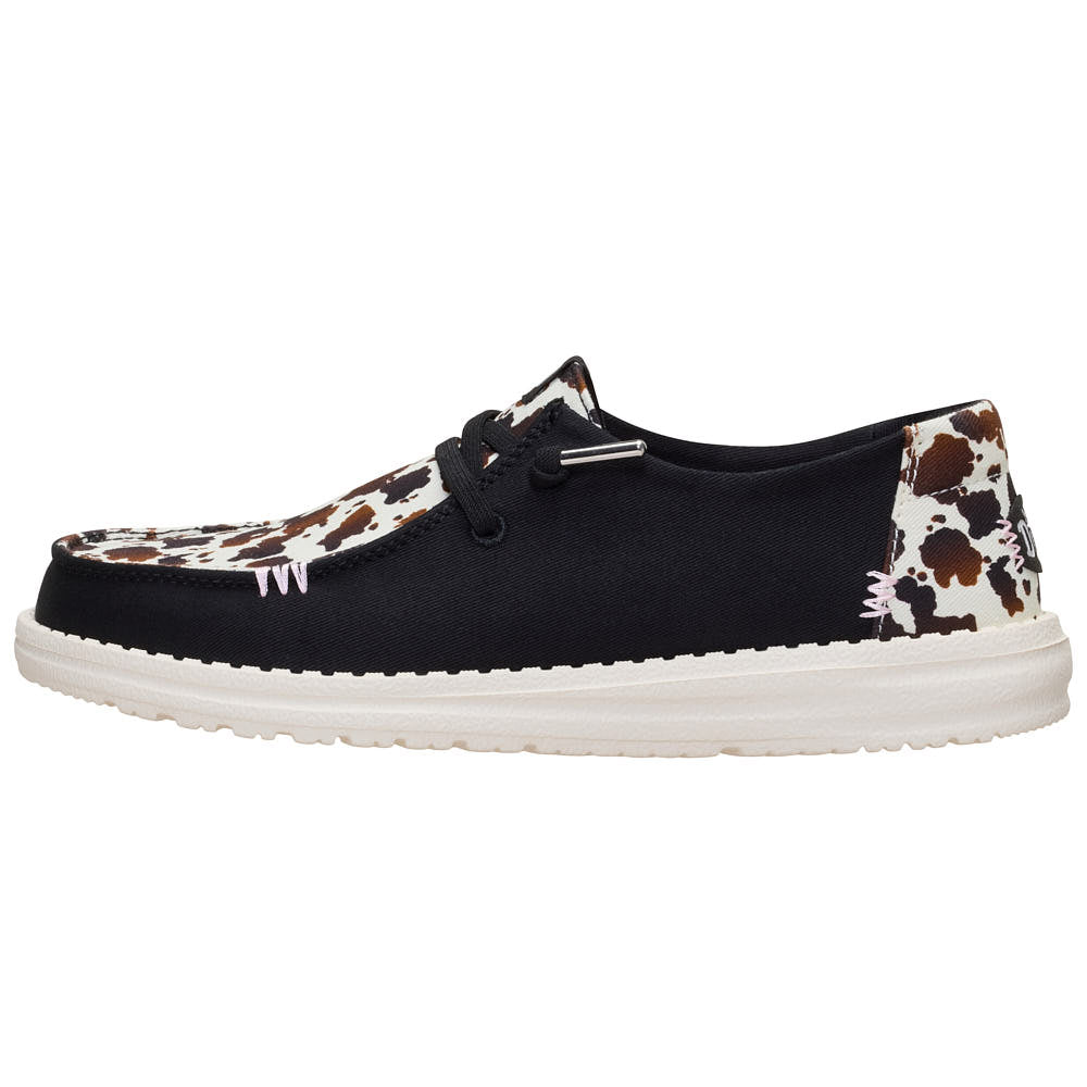 Hey Dude Women's Wendy Spotted Cow Black Casual